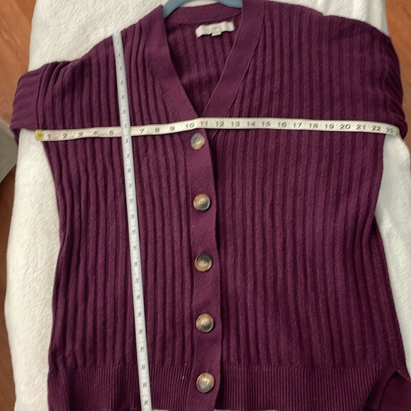 LOFT Ribbed Cardigan Sweater in XL - Picture 9 of 11